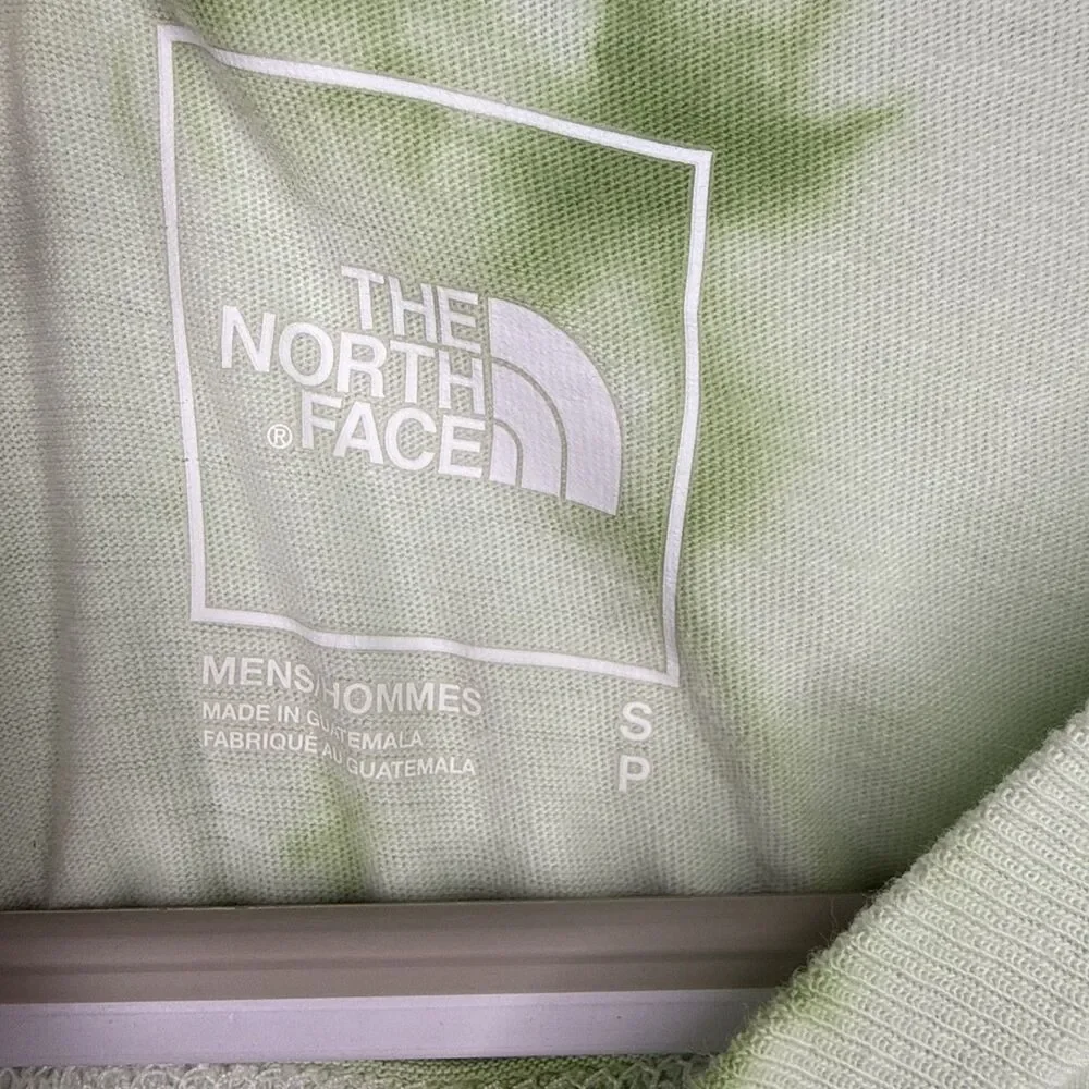 The North Face Mens S Small Green White Tie Dye Short Sleeve T-Shirt Cotton Tee